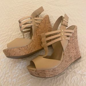 Aldo Tan Wedge Heels - Sz 8.5